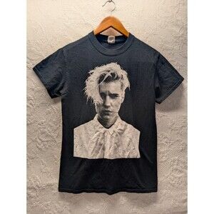 2016 JUSTIN BIEBER CONCERT T SHIRT MENS MEDIUM PURPOSE WORLD TOUR BLACK WHITE